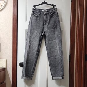 Zara Boyfriend Washed Black Jeans - 2